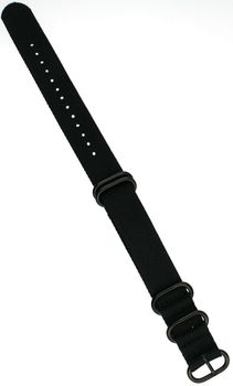 Pasek do zegarka NATO 012 w kolorze czarnym. Nylonowy, parciany, długość 26 cm, szerokość 20 mm. Uniwersalny wybór do zegarków sportowych, casualowych i militarnych.1.jpg